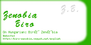 zenobia biro business card